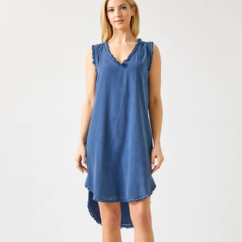 Maven West Fray Vneck Tank Dress